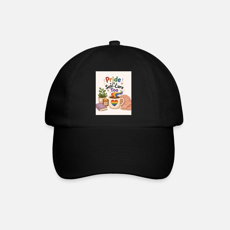 Pride and Rainbow Self-Care - Baseball Cap - black/black