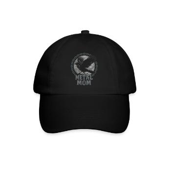 Metal Mom Raven Gift Heavy Metal Woman - Baseball Cap - black/black - Front