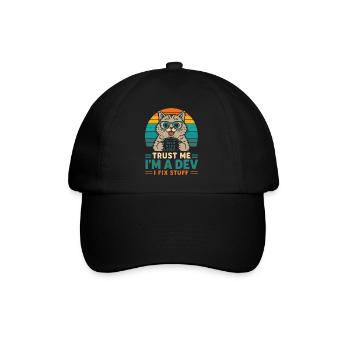 Croyez-moi, je suis développeur – programmeur chat - Casquette classique - noir/noir - Devant
