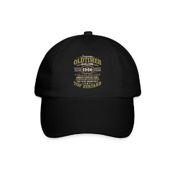 Oldtimer Baujahr 1966 Jahrgang Geburtstag Geschenk - Baseballkappe - Schwarz/Schwarz - Vorne
