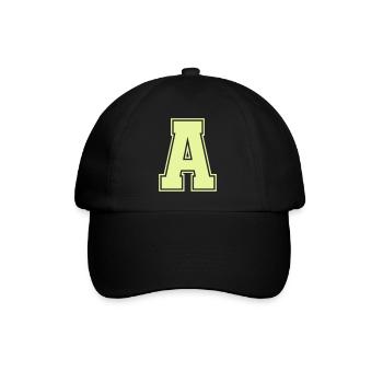 A_Buchstabe- - Baseballkappe - Schwarz/Schwarz - Vorne
