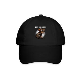 Nerv Mich Nicht Rauhaardackel Dackel Dackelhalter - Baseballkappe - Schwarz/Schwarz - Vorne