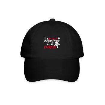The Key To Happiness Is A Yorkie - Baseball Cap - black/black - Front