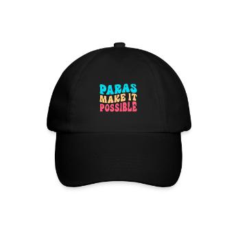Paraprofessional Paraeducator Teacher Assistant - Baseball Cap - black/black - Front