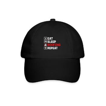 Dachdecker Handwerker Beruf Spruch - Baseballkappe - Schwarz/Schwarz - Vorne
