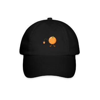 Fruit drôle orange jus d'orange fruits drôles - Casquette classique - noir/noir - Devant
