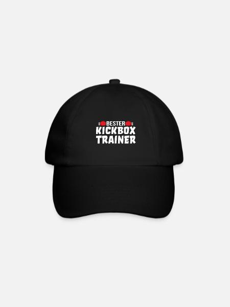 Bester Kickbox Trainer Kickboxen Training Geschenk - Baseballkappe - Schwarz/Schwarz