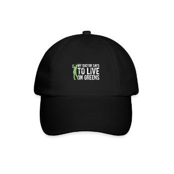 Golfplatz zum Golfen Golf - Baseballkappe - Schwarz/Schwarz - Vorne