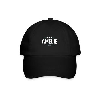 Amelie - Baseballkappe - Schwarz/Schwarz - Vorne