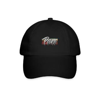Peace - Baseballkappe - Schwarz/Schwarz - Vorne