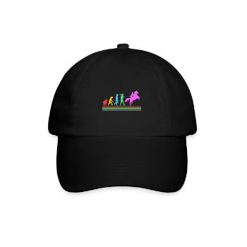 Évolution des courses de chevaux - Casquette classique - noir/noir - Devant