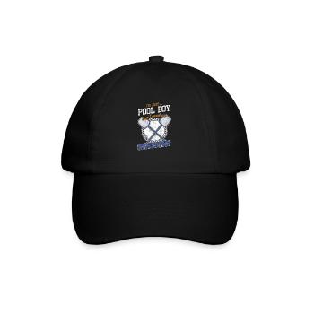 Ich bin nur ein Pool Boy Funny Pool Cleaning Cleaner - Baseballkappe - Schwarz/Schwarz - Vorne