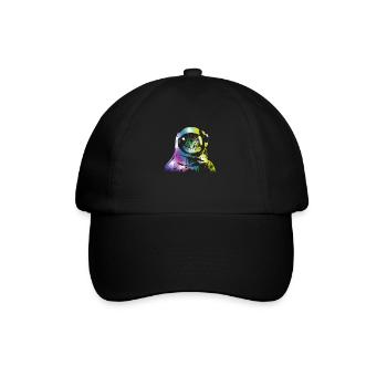 Chat Space Outerspace Galaxy Chats Chatons Propriétaires - Casquette classique - noir/noir - Devant