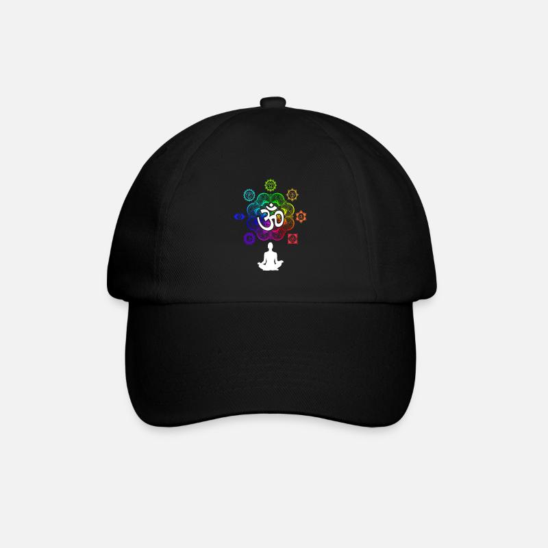 Symboles de chakra de méditation Les sept chakras - Casquette classique - noir/noir