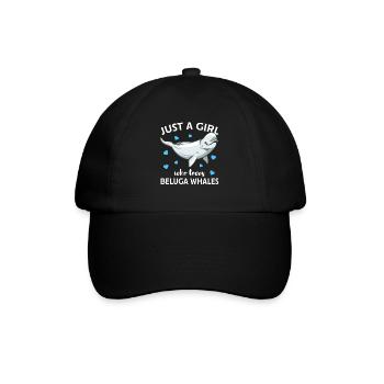 Beluga whale beluga whale cute gift - Baseball Cap - black/black - Front