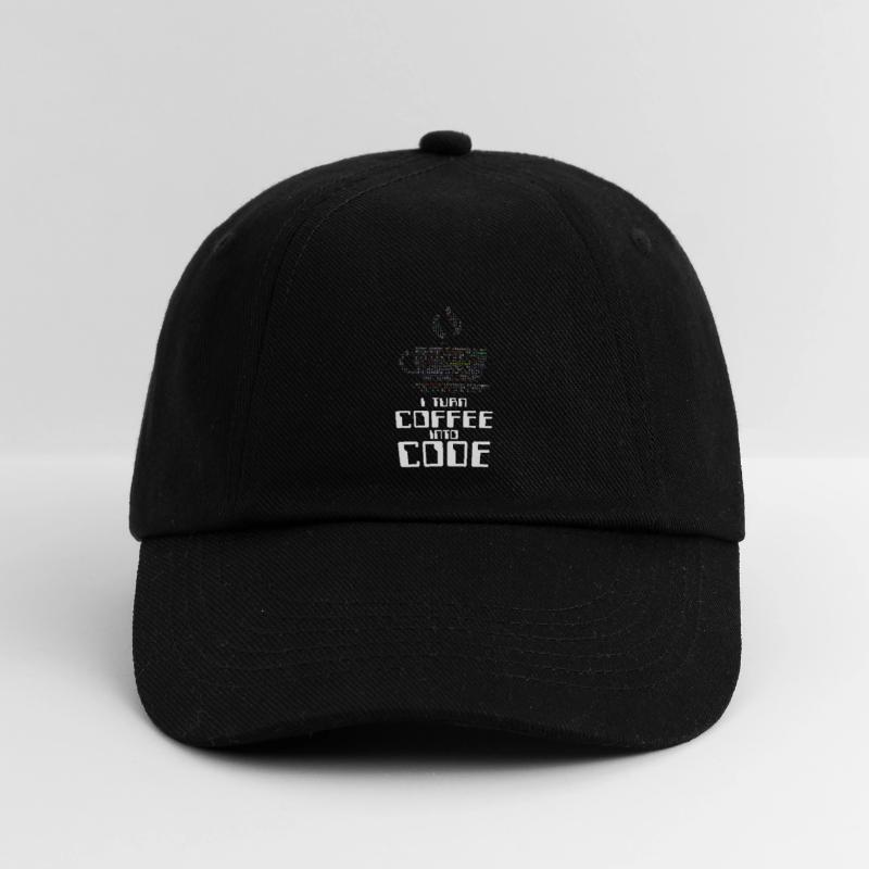 I Turn Coffee Into Code Coder Coding HTML Gift Baseball Cap