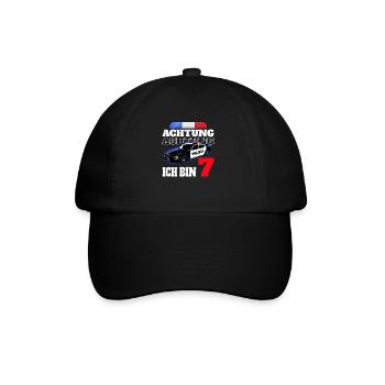 7. Geburtstag Polizei Polizist Junge Sohn Geschenk - Baseballkappe - Schwarz/Schwarz - Vorne