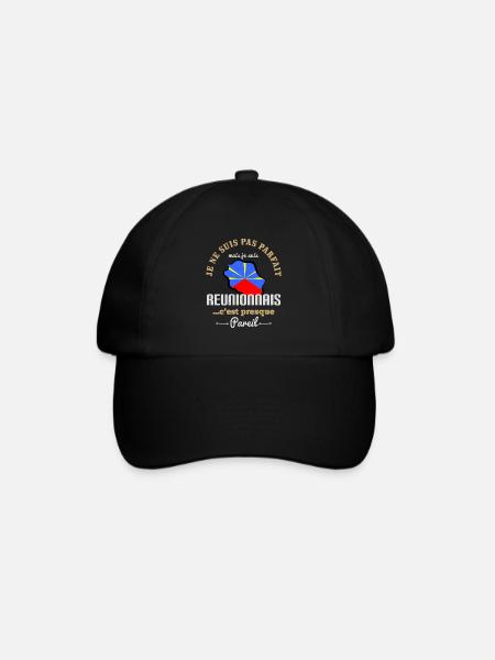 Je Ne Suis Pas Parfait Mais Je Suis Réunionnais - Casquette classique - noir/noir