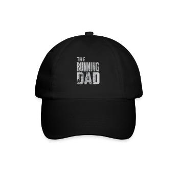 Running Dad Laufen Joggen Marathon Sport Geschenk - Baseballkappe - Schwarz/Schwarz - Vorne