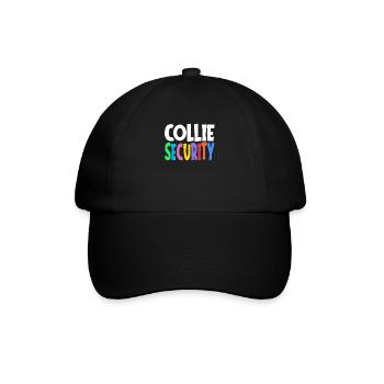 Border collie dog herding dog safety gift - Baseball Cap - black/black - Front
