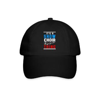 Show Choir Chorus Choral Music Conductor Clef Gift - Baseball Cap - black/black - Front