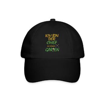 Garten Chef Gärtner Ruhestand Rente Geschenkidee - Baseballkappe - Schwarz/Schwarz - Vorne