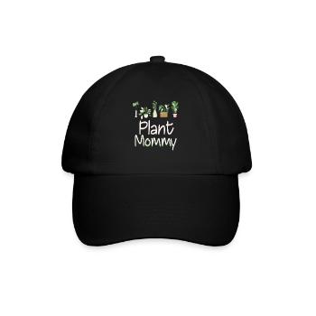 Plant Mommy Funny Houseplant Mom - Baseball Cap - black/black - Front