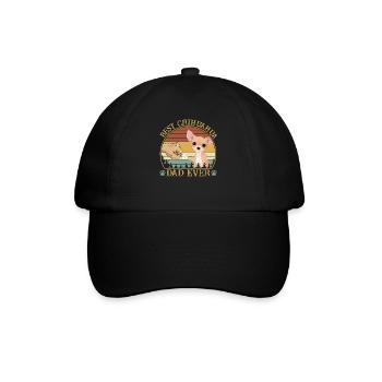 Best Chihuahua Dad Ever Vintage Retro Sunset - Baseballkappe - Schwarz/Schwarz - Vorne