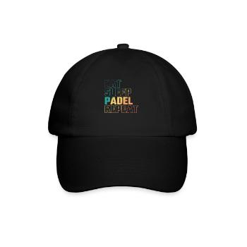 Eat Sleep Padel Repeat - Casquette classique - noir/noir - Devant