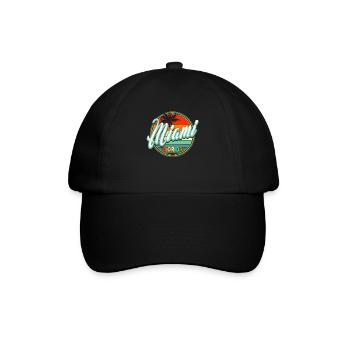Vacances d’été à la plage - Miami - Casquette classique - noir/noir - Devant
