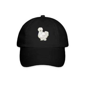 Poulet de soie dessin - Casquette classique - noir/noir - Devant