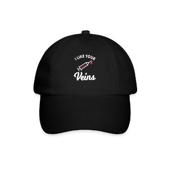 I Like Your Veins - Baseball Cap - black/black - Front