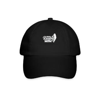 Proud Rugby Mom Football Sport Spieler - Baseballkappe - Schwarz/Schwarz - Vorne