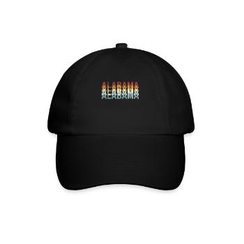 US 70s Retro State Vintage Alabama - Baseball Cap - black/black - Front
