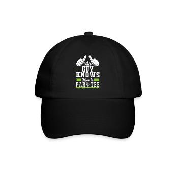 Dieser Typ Weiß, Wie Man T -Shirt - Golf - Baseballkappe - Schwarz/Schwarz - Vorne