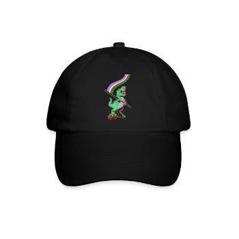 Drapeau LGBTQ - Dinosaur Genderqueer - Casquette classique - noir/noir - Devant