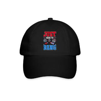Fireworks Patriotic Party USA Celebration July 4 - Baseball Cap - black/black - Front
