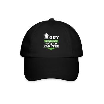 Dieser Typ Weiß, Wie Man T -Shirt - Golf - Baseballkappe - Schwarz/Schwarz - Vorne