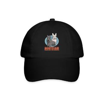 Scottish Terrier Grandma | Hundebesitzer Geschenk - Baseballkappe - Schwarz/Schwarz - Vorne