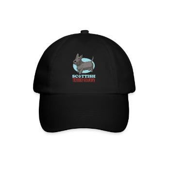 Scottish Terrier Grandpa | Hundebesitzer Geschenk - Baseballkappe - Schwarz/Schwarz - Vorne