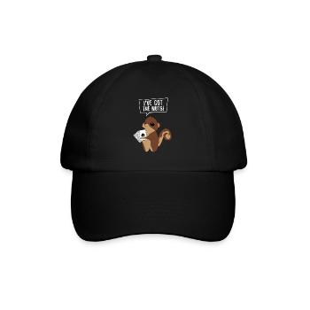 Poker Eichhörnchen Nagetier Tier - Baseballkappe - Schwarz/Schwarz - Vorne