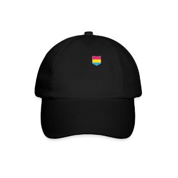 LGBTQ Pansexual Pride Flag Pocket - Baseballkappe - Schwarz/Schwarz - Vorne