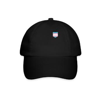 LGBTQ Transgender Pride Flag -Tasche - Baseballkappe - Schwarz/Schwarz - Vorne