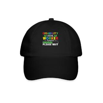 Disability Social Worker In Progress - Baseball Cap - black/black - Front