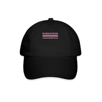 Attention qui déteste - Rouge à lèvres LGBTQ - Casquette classique - noir/noir - Devant