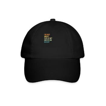 Je ne suis pas méchant, mon accent américain - Casquette classique - noir/noir - Devant