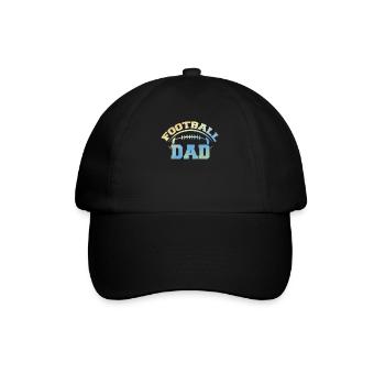 Football Dad Fathers Day - Baseballkappe - Schwarz/Schwarz - Vorne