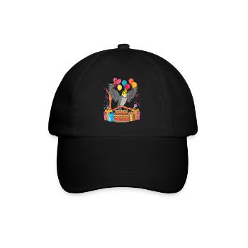 Bird Birthday Gift Cockatiel - Baseball Cap - black/black - Front