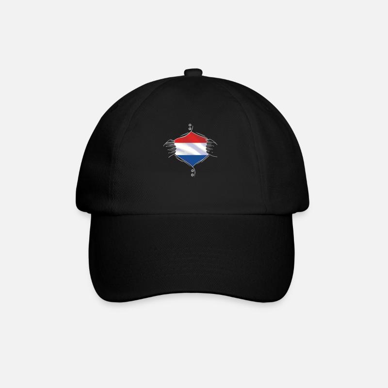 netherlands flag proud - Baseball Cap - black/black