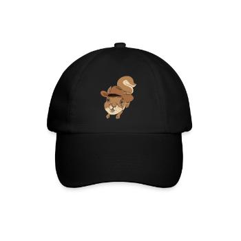 Animal Lover Cowboy Gift Squirrel - Baseball Cap - black/black - Front